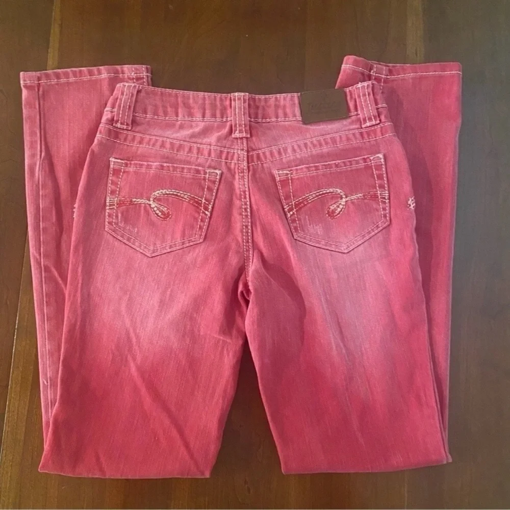 Justice Girls Denim Shorts and Red Jeans Set, 2 pair, Size 12